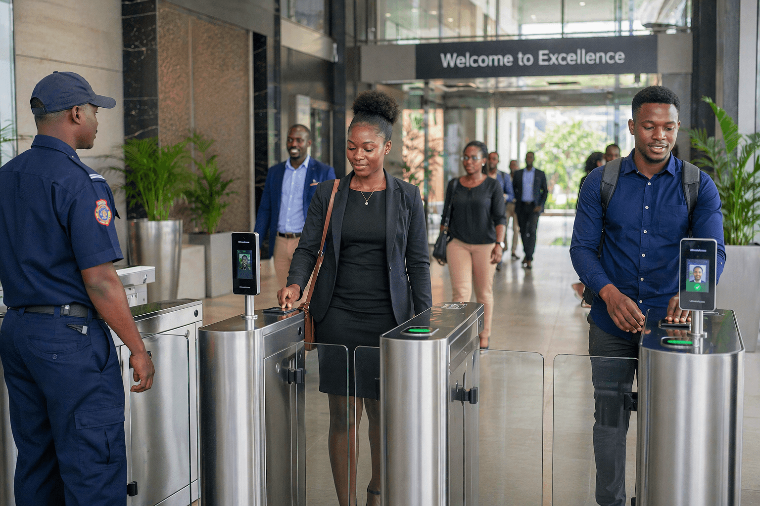 Turnstile biometric access control system