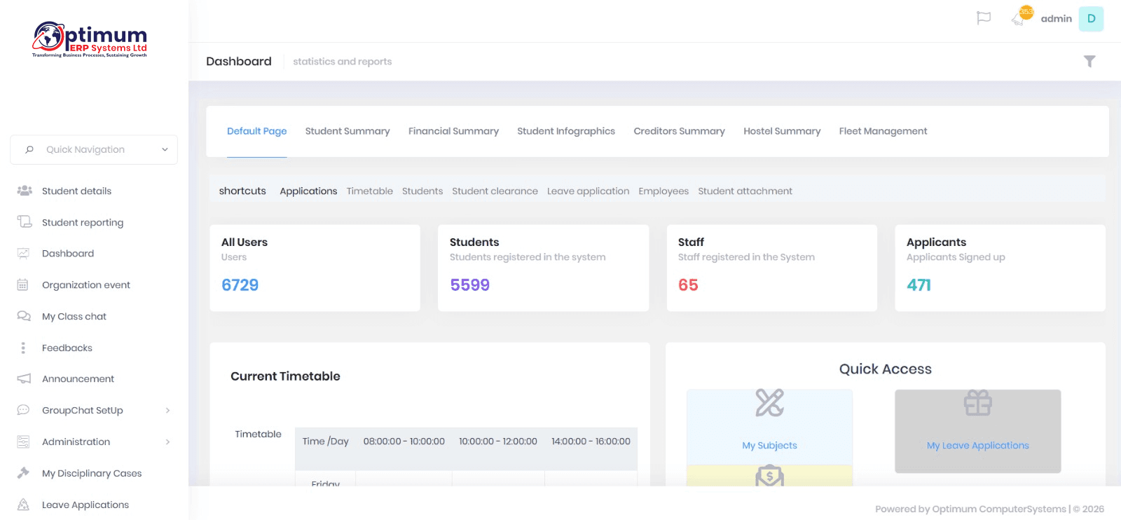 Ultimate Hotel ERP product preview